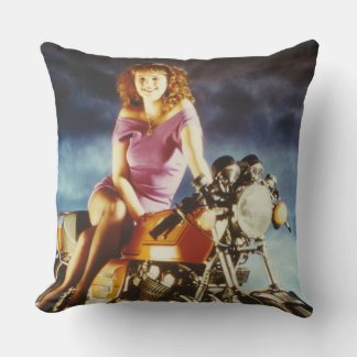 Motorcycle Pinup Girl Cushion