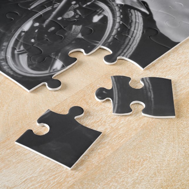 Motorcycle Pinup Girl Jigsaw Puzzle (Side)