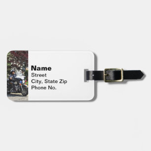 Motorcycle Police Officer Luggage Tag