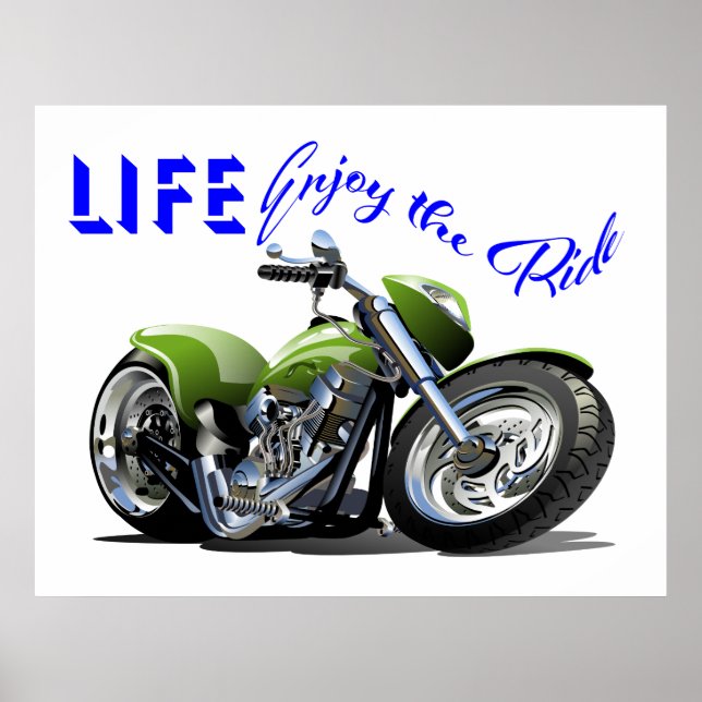 Motorcycle Poster - Enjoy the Ride (Front)