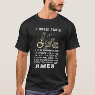 Motorcycle Prayer Bikers Prayer Biking Motorcyclin T-Shirt