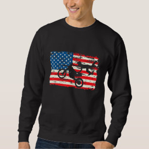 Motorcycle Proud Biker America Flag Patriotic 1 Sweatshirt