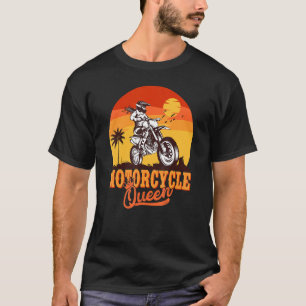 Motorcycle Queen Biker Girl Racer Dirt Bike Motorb T-Shirt
