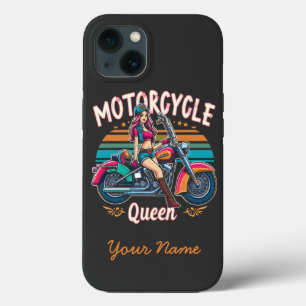 Motorcycle Queen Nice Biker Girl Gift Motorcyclist iPhone 13 Case