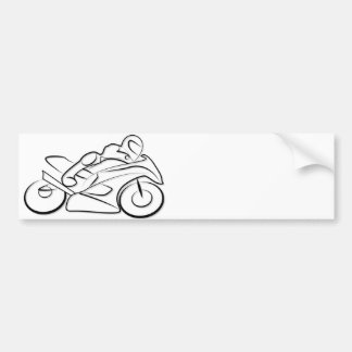 motorcycle race bumper sticker