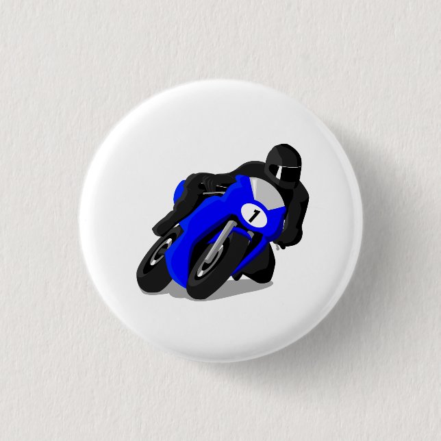 Motorcycle Racer 3 Cm Round Badge (Front)