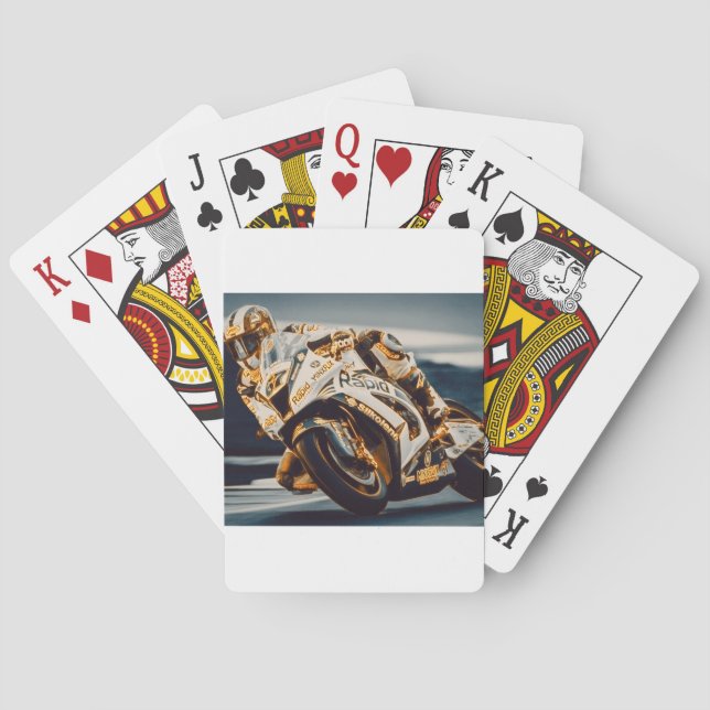 Motorcycle Racer Playing Cards (Back)