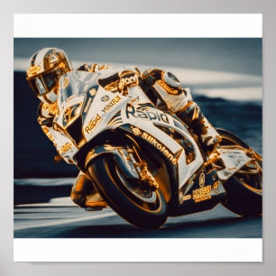 Motorcycle Racer Poster