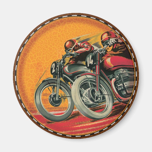Motorcycle Racers Magnet (Front)