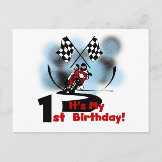 Motorcycle Racing 1st Birthday Tshirts and Gifts Postcard