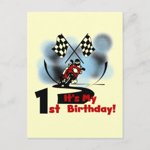 Motorcycle Racing 1st Birthday Tshirts and Gifts Postcard