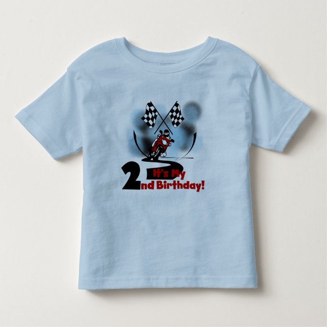 Motorcycle Racing 2nd Birthday Tshirts and Gifts (Front)