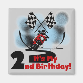 Motorcycle Racing 2nd Birthday Tshirts and Gifts Magnet