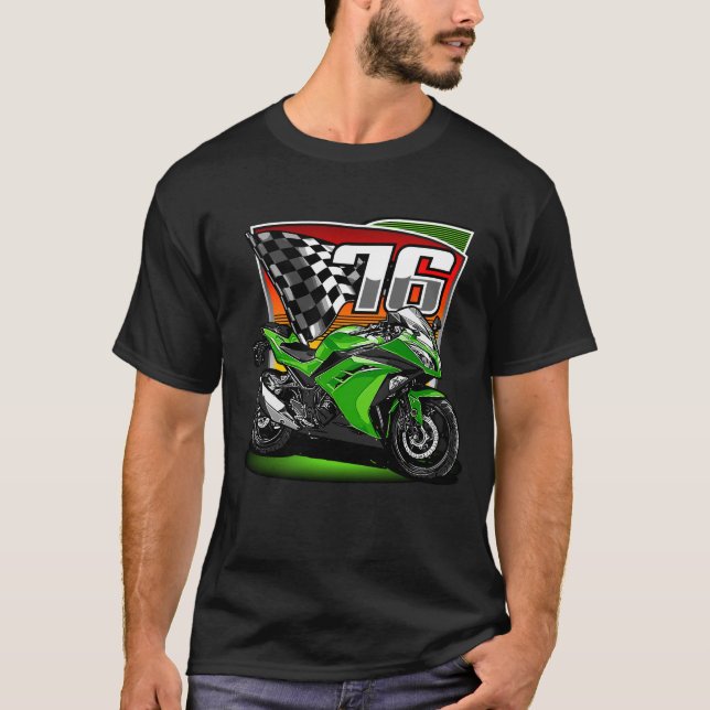 Motorcycle Racing 76 Graphic T-Shirt (Front)
