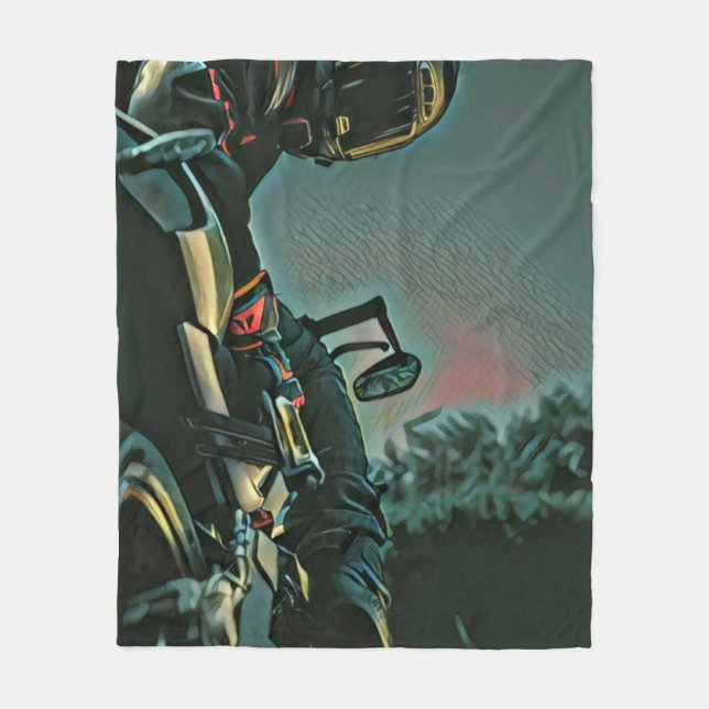 motorcycle racing lover gift fleece blanket (Front)