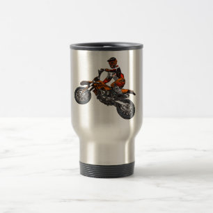 Motorcycle racing travel mug
