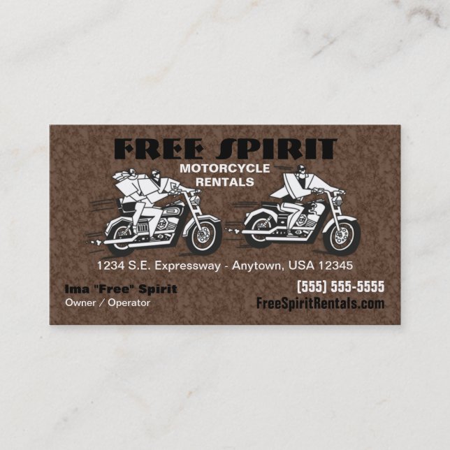 Motorcycle Rentals Business Card (Front)