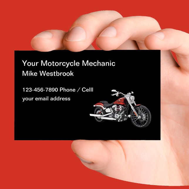 Motorcycle Repair Mechanic Business Card (Creator Uploaded)