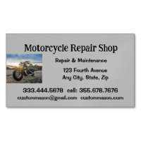 Motorcycle Repair & Service Shop Business Card