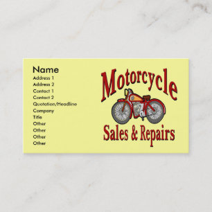 Motorcycle Repairs, Business Card