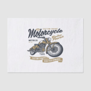 motorcycle retro power tissue paper