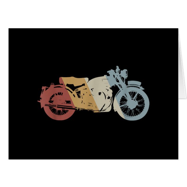 Motorcycle Retro Style Vintage (Front Horizontal)