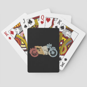 Motorcycle Retro Style Vintage Playing Cards