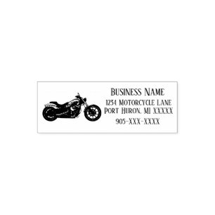 Motorcycle Return Address Stamp