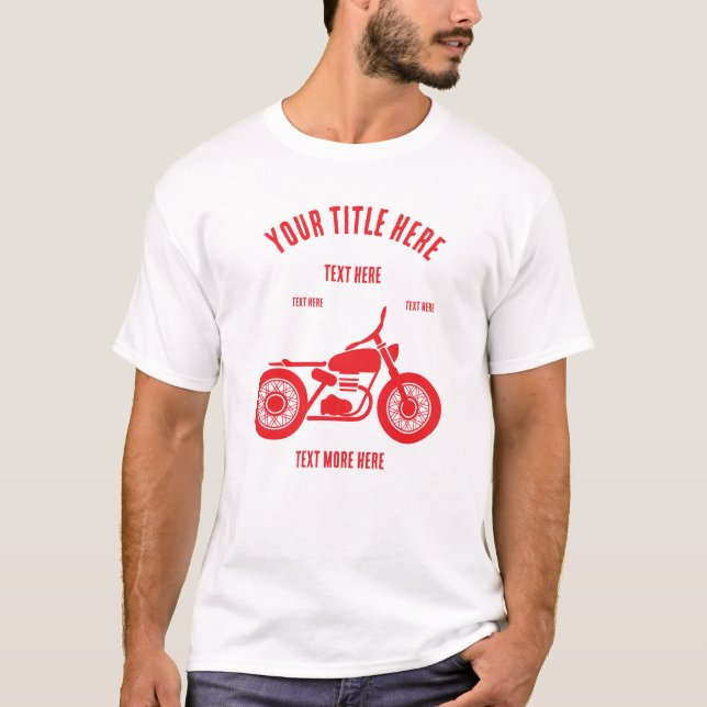Motorcycle Ride Speed and Freedom Design T-Shirt (Front)