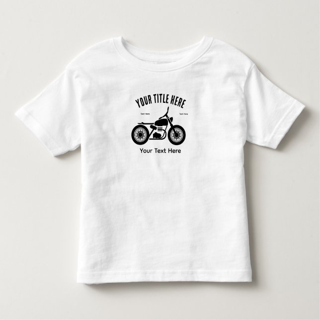 Motorcycle Ride Speed and Freedom Design Toddler T-Shirt (Front)