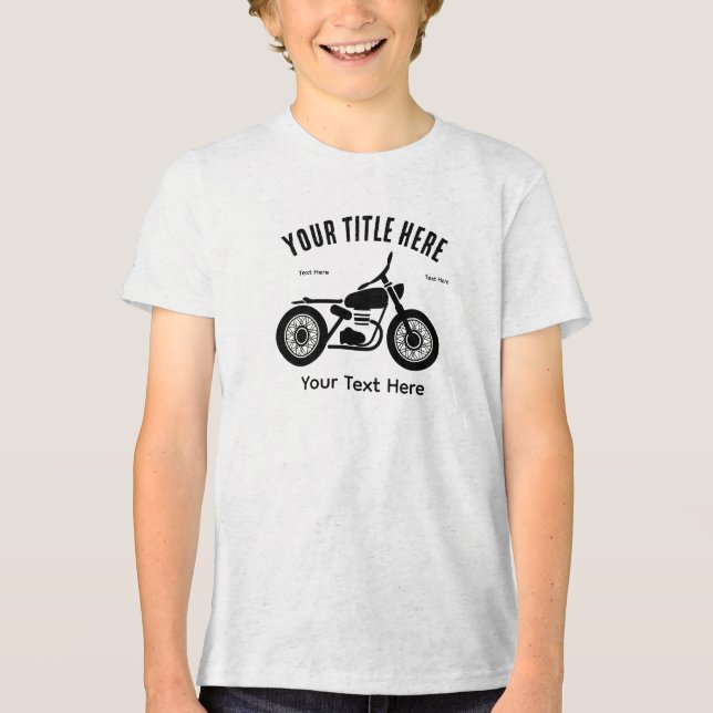 Motorcycle Ride Speed and Freedom Design Tri-Blend Shirt (Front)