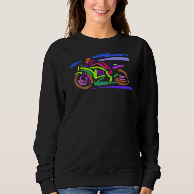 Motorcycle Rider Cafe Racer Sport Bike Riding Race Sweatshirt (Front)