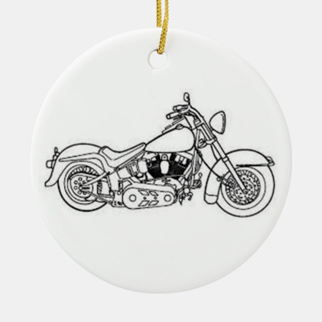 MOTORCYCLE RIDER ENTHUISAST'S ORNAMENT (Front)