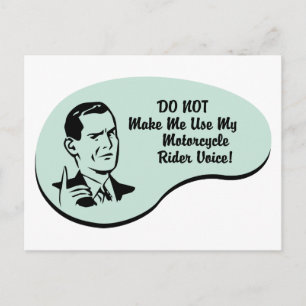 Motorcycle Rider Voice Postcard