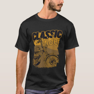 Motorcycle Riding Classic Biker Grandpa Motorbike  T-Shirt