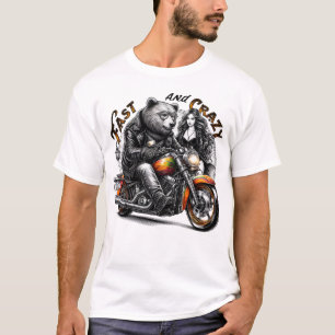 Motorcycle-Riding Sasquatch,Yeti,Bigfoot T-Shirt