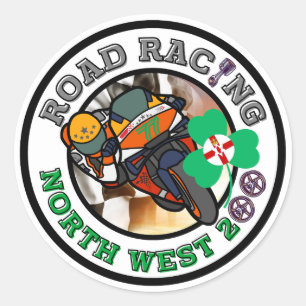 Motorcycle Road Racing - North West 200 Classic Round Sticker