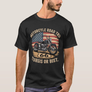 Motorcycle Road Trip Hoodie – Route 66 & American  T-Shirt