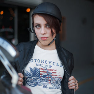 Motorcycle Road Trip Route 66 Sturgis or Bust T-Shirt