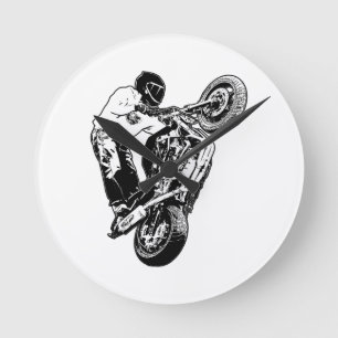 Motorcycle     round clock