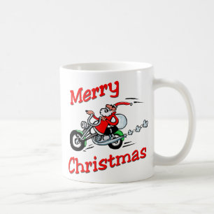 Motorcycle Santa Coffee Mug