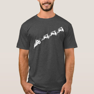 Motorcycle Santa Reindeer Merry Christmas Happy Ho T-Shirt