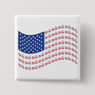 Motorcycle-Shadow-Flag-Wave 15 Cm Square Badge