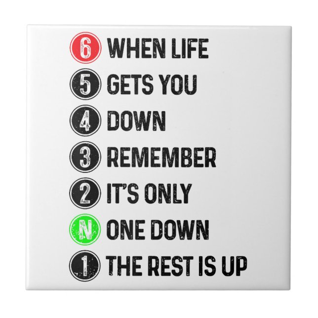 Motorcycle Shift Funny Saying Motocross Motorbike  Tile (Front)