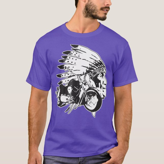 Motorcycle Shirt Biker Native American Biker (Front)