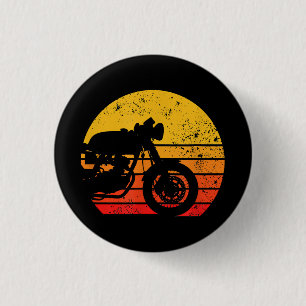 Motorcycle Shirt Vintage Retro T-Shirt for Cafe Ra 3 Cm Round Badge