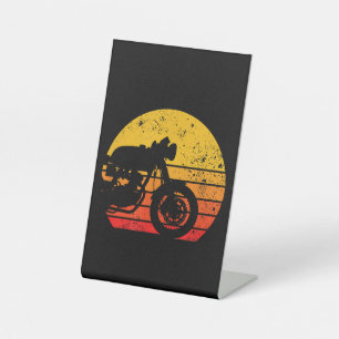 Motorcycle Shirt Vintage Retro T-Shirt for Cafe Ra Pedestal Sign