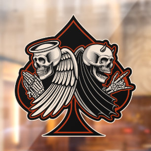 Motorcycle Shop Angel n Devil Ace of Spades  Windo
