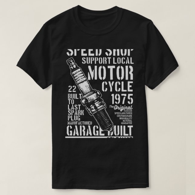 MOTORCYCLE SHOP T-Shirt (Design Front)