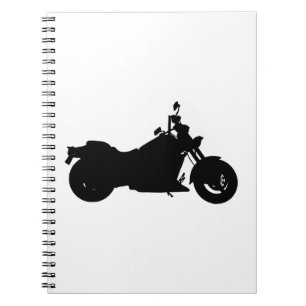 Motorcycle Silhouette Spiral Notebook